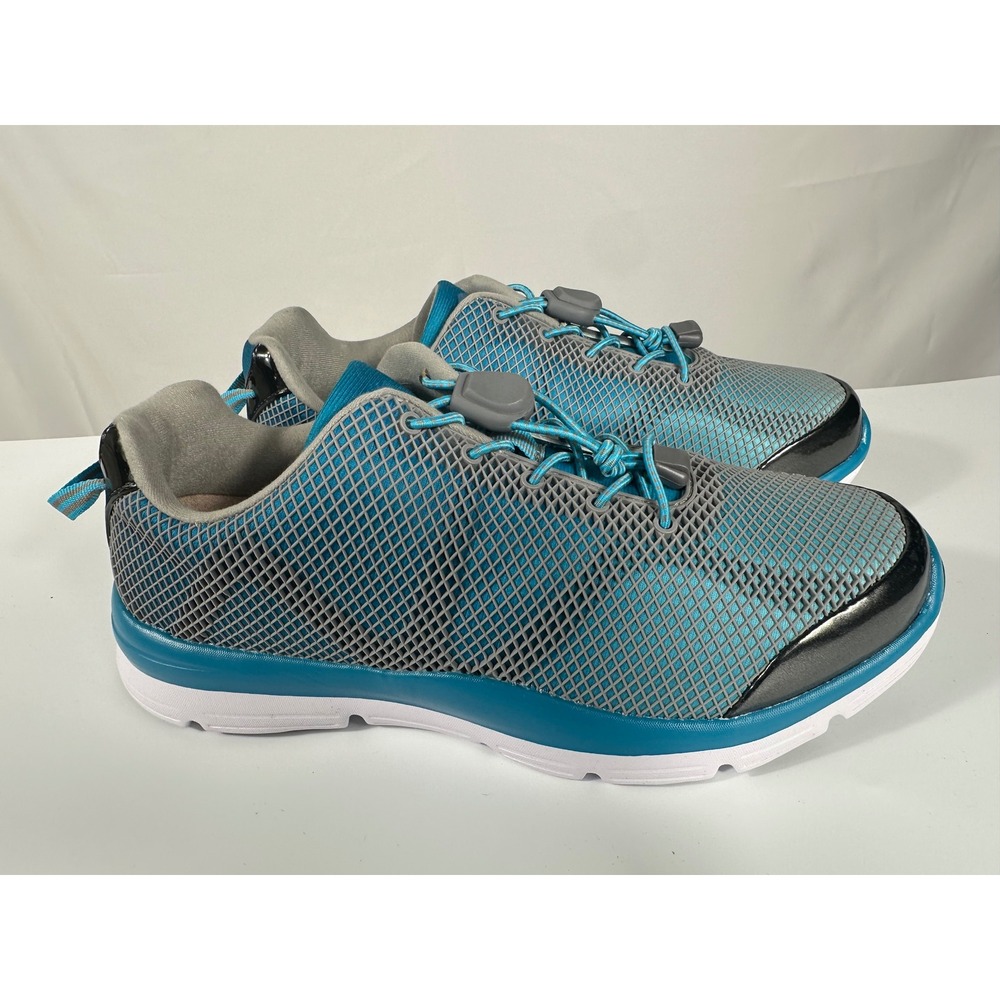 Dr Comfort Katy Women's Athletic Shoes Gray Blue Lace Up Size 9 XWide - Picture 3 of 7